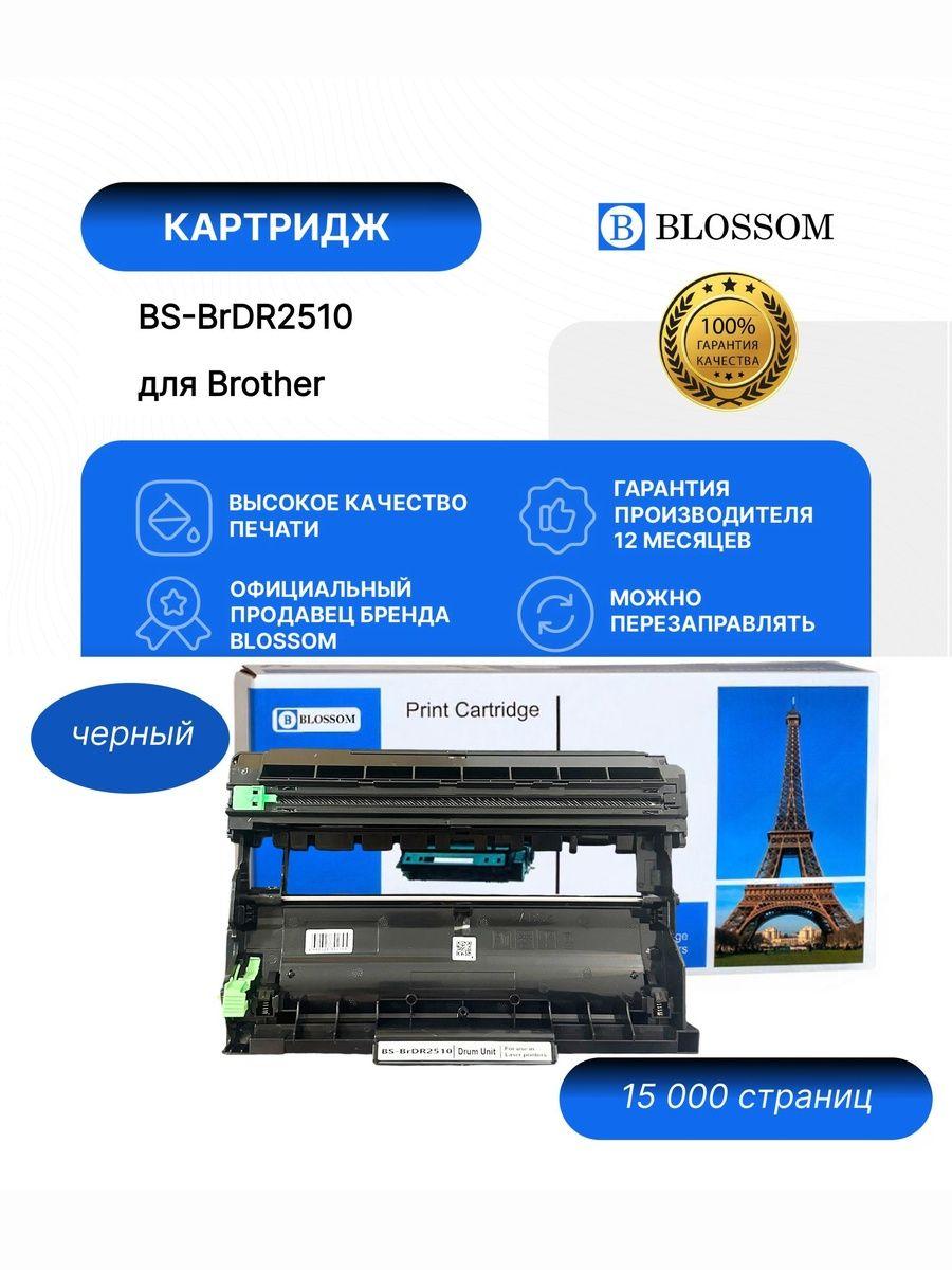 Драм-картридж Brother DR-2510 для DCP-L2400DWE/L2660DW/HL-L2445DW, Bk, 15K, Blossom
